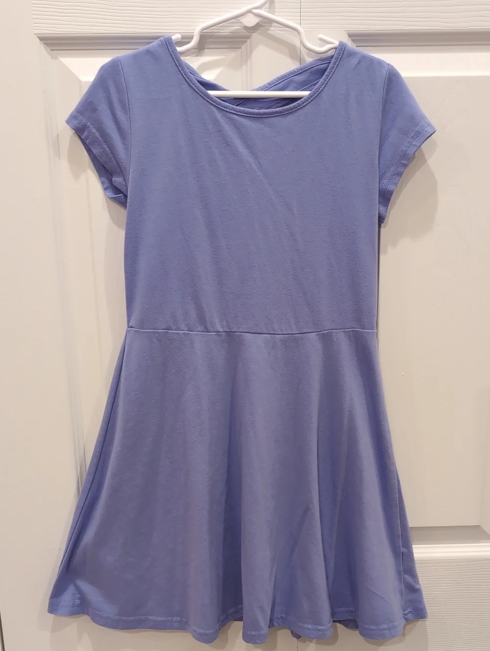 Kids Short Sleeve Dress - Lavender Blue